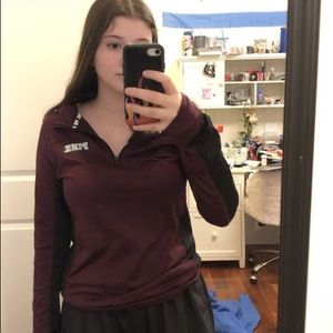 maroon pink 1/4 zip